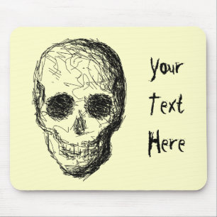 Black Skull. Mouse Mat