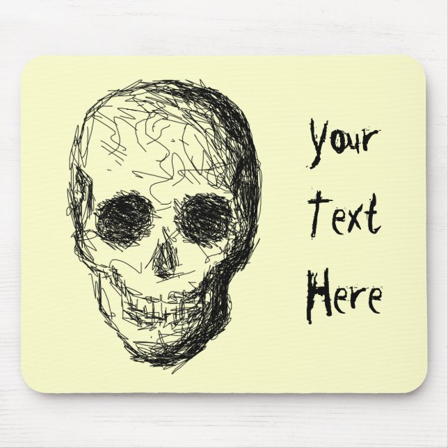 Black Skull. Mouse Mat (Front)
