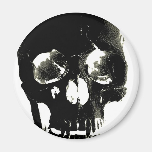 Black Skull - Negative Image Magnet (Front)
