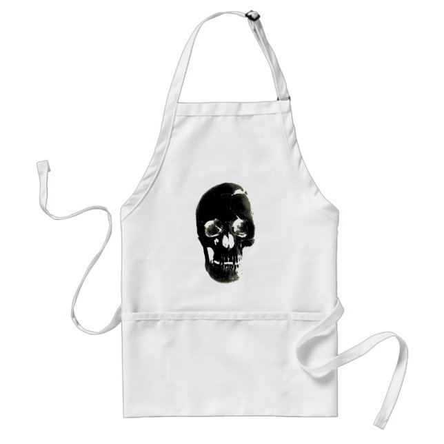 Black Skull - Negative Image Standard Apron (Front)