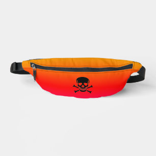Black Skull neon fanny pack