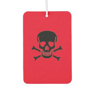 Black Skull red car air freshener