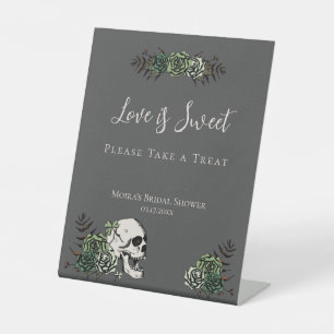 Black Skull Roses Irish Wedding Shower Favours Sig Pedestal Sign