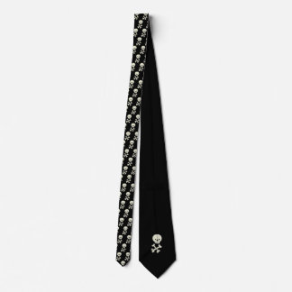 Black skull tie