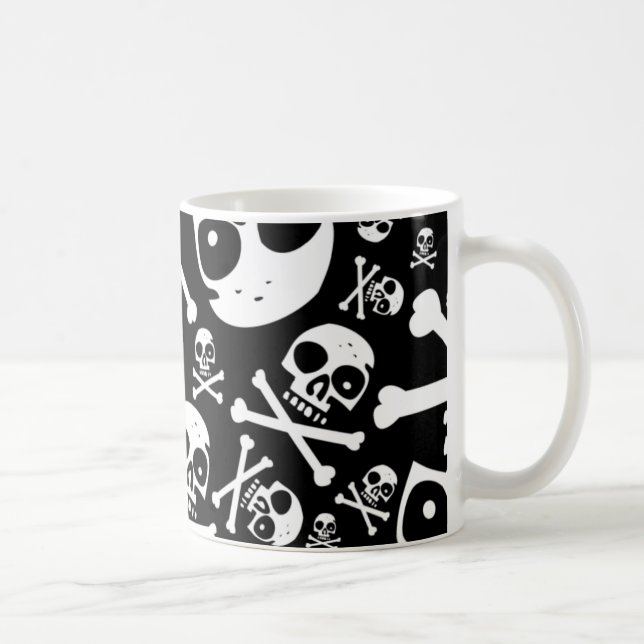 Black Skulls Coffee Mug (Right)
