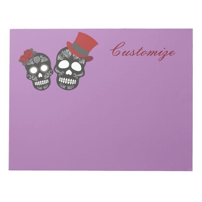 Black skulls Duo Thunder_Cove Notepad (Front)