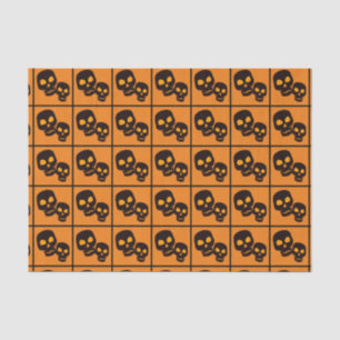 Black Skulls Halloween Tissue Paper