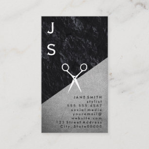 Black Slate / Leather / Hair Stylist Business Card