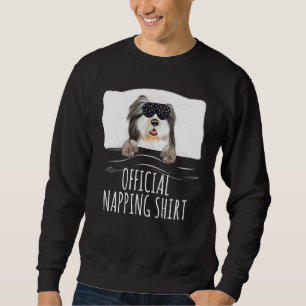 Black Sleep Mask Bearded Collie Official Napping Sweatshirt
