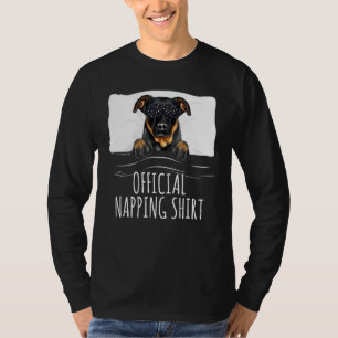 Black Sleep Mask Beauceron Official Napping T-Shirt