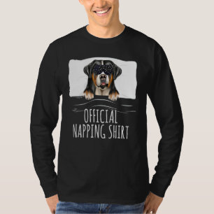Black Sleep Mask Greater Swiss Mountain Dog Offici T-Shirt