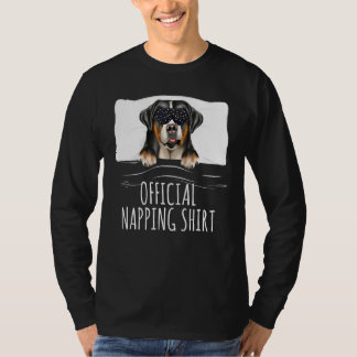 Black Sleep Mask Greater Swiss Mountain Dog Offici T-Shirt