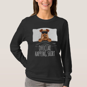 Black Sleep Mask Irish Terrier Official Napping T-Shirt
