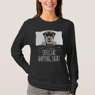 Black Sleep Mask Irish Wolfhound Official Napping T-Shirt