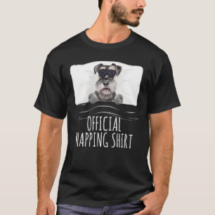 Black Sleep Mask Miniature Schnauzer Official Napp T-Shirt