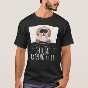 Black Sleep Mask Shih Tzu Official Napping T-Shirt