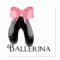 Black Slippers - Ballerina Print