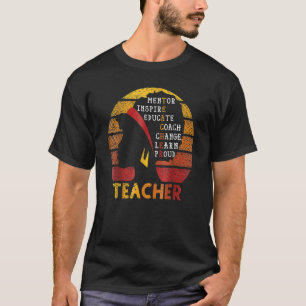 Black Smart Teacher Afro Love Melanin African Amer T-Shirt