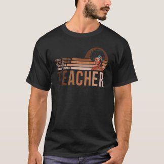 Black Smart Teacher Afro Love Melanin African Amer T-Shirt