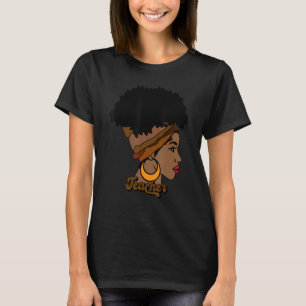 Black Smart Teacher Afro Love Melanin African Amer T-Shirt