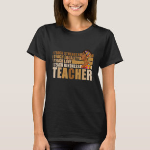 Black Smart Teacher Afro Love Melanin African Amer T-Shirt