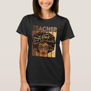 Black Smart Teacher Afro Love Melanin African Amer T-Shirt