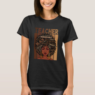 Black Smart Teacher Afro Love Melanin Women Africa T-Shirt