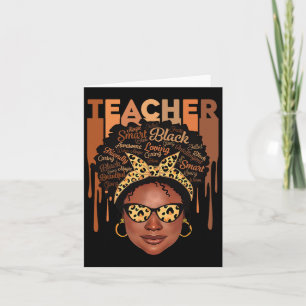 Black Smart Teacher Black History Month Shirt For Card