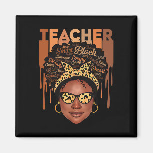 Black Smart Teacher Black History Month Shirt For Magnet