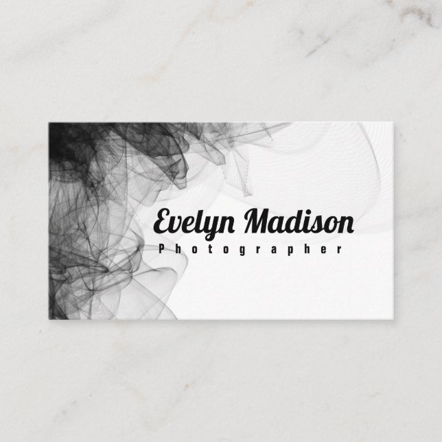 Black Smoke Background 678 Business Card (Front)