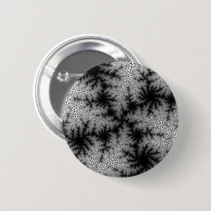 Black Smoke Speckle 6 Cm Round Badge
