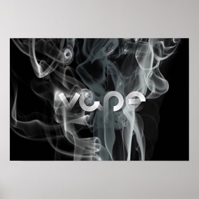 Black Smoke Vape Premium Poster (Front)