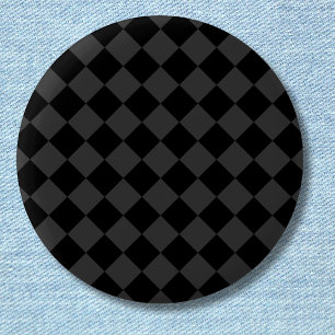 Black & Smoky Black Diamonds – Elegant & Timeless 6 Cm Round Badge