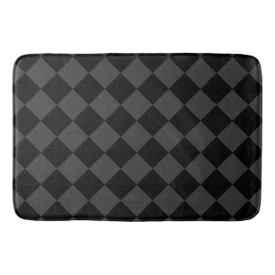Black & Smoky Black Diamonds – Elegant & Timeless Bath Mat