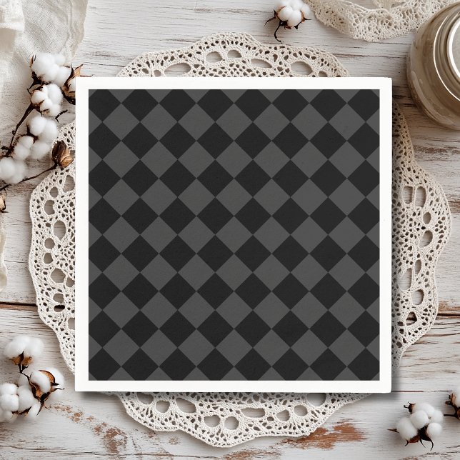 Black & Smoky Black Diamonds – Elegant & Timeless Napkin (Creator Uploaded)