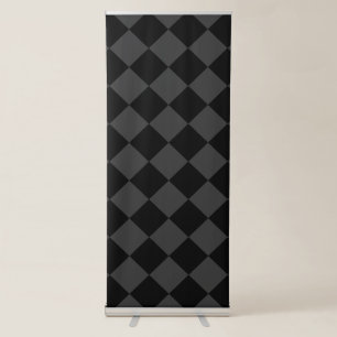 Black & Smoky Black Diamonds – Elegant & Timeless Retractable Banner