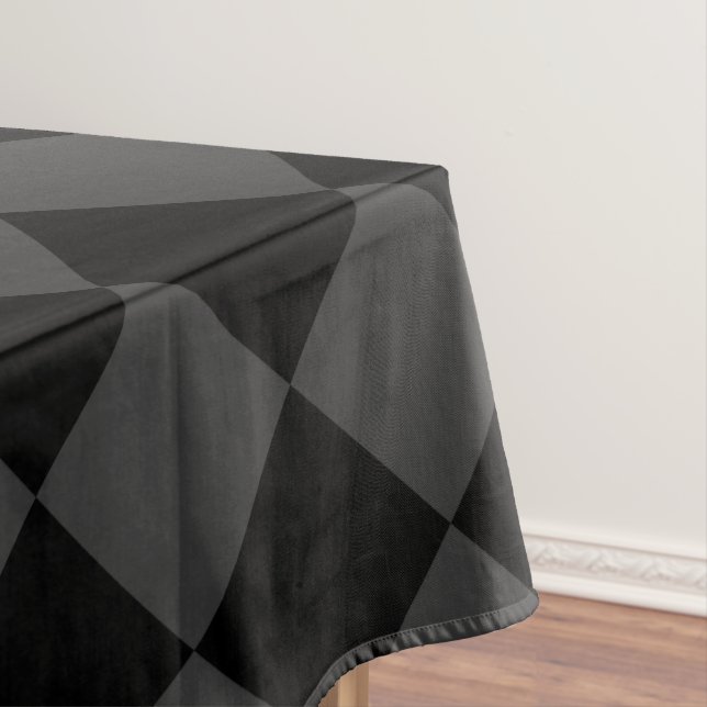 Black & Smoky Black Diamonds – Elegant & Timeless Tablecloth (In Situ)