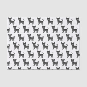 Black Smooth Coat Chihuahua Cute Dog Pattern Tissue Paper