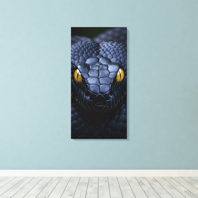Black Snake Canvas Print (Insitu(Wood Floor))