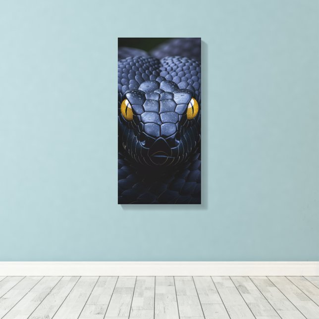 Black Snake Canvas Print (Insitu(Wood Floor))