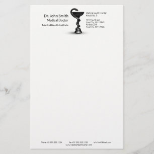 Black Snake Medical Bowl Hygieia White Caduceus Stationery