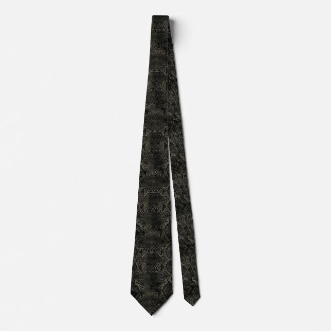Black Snake print Tie (Front)