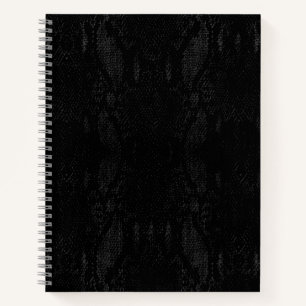 Black Snake Skin Print Notebook