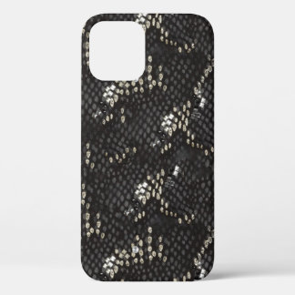 Black Snake Skin With Diamond Pattern Case-Mate iP iPhone 12 Case