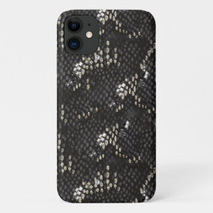 Black Snake Skin With Diamond Pattern iPhone 11 Case
