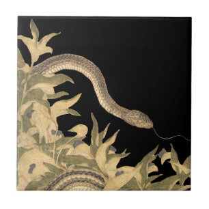 Black Snake Vintage Tile