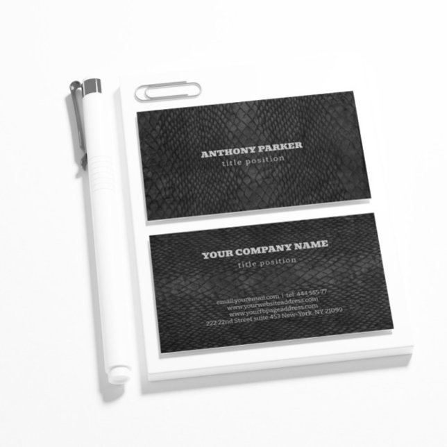 Black Snakeskin  Business Card (Creator Uploaded)