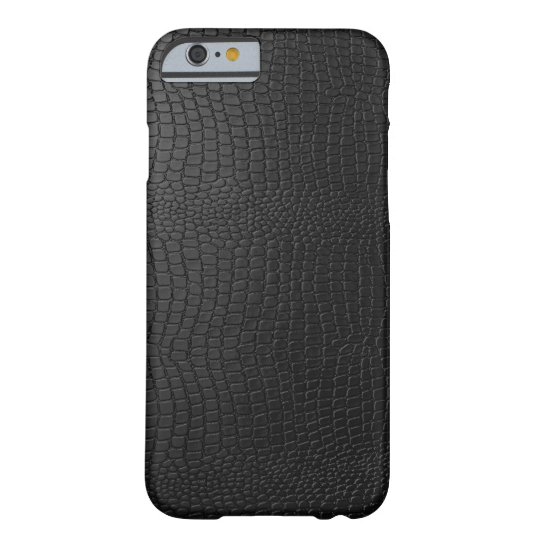 Black Snakeskin Faux Leather Pattern Look Barely There iPhone 6 Case