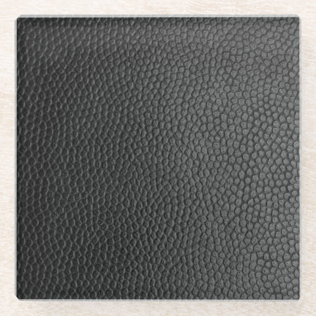 Black Snakeskin Glass Coaster (Front)
