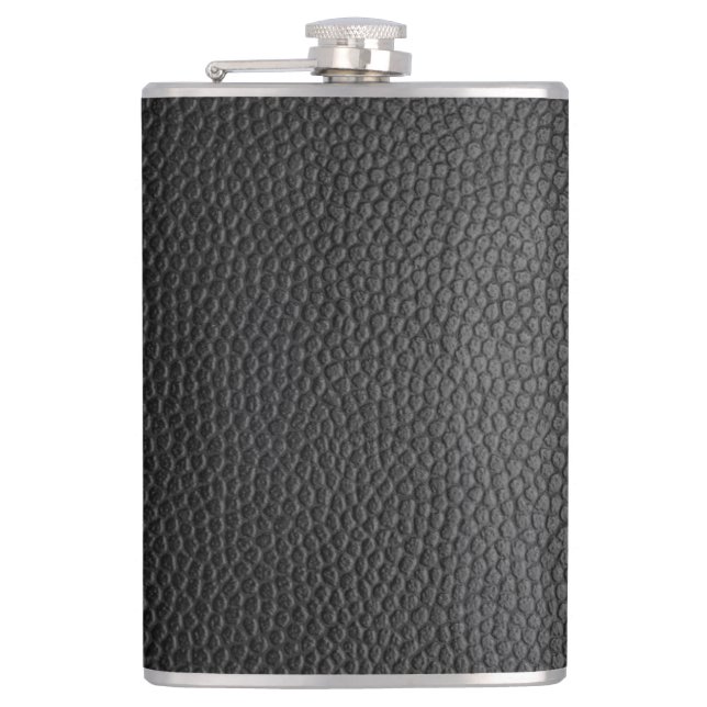 Black Snakeskin  Hip Flask (Front)